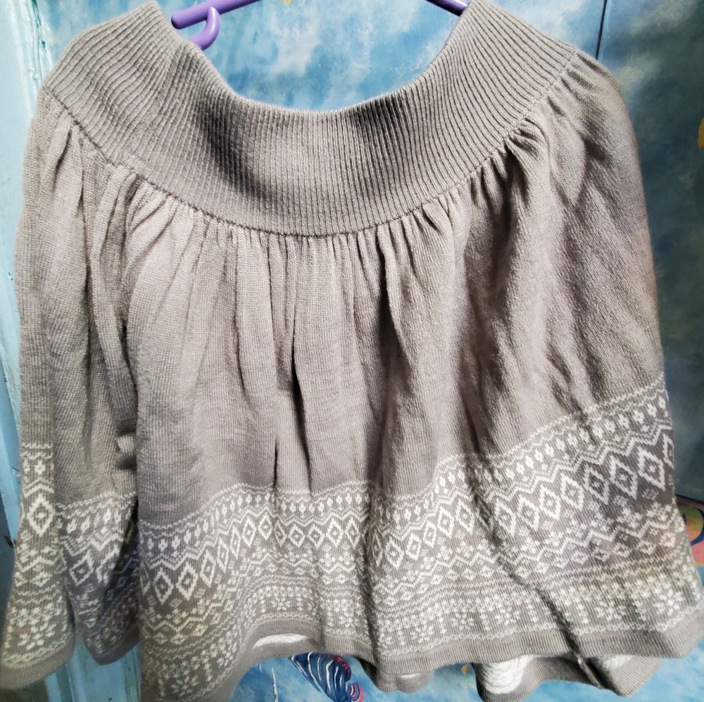 Grey winter mini skirt